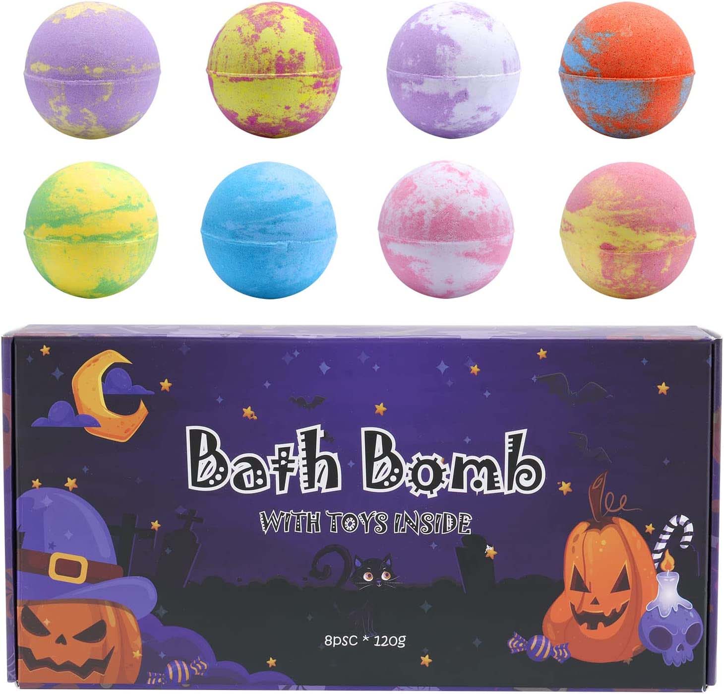 Halloween Bath Bombs With Toys