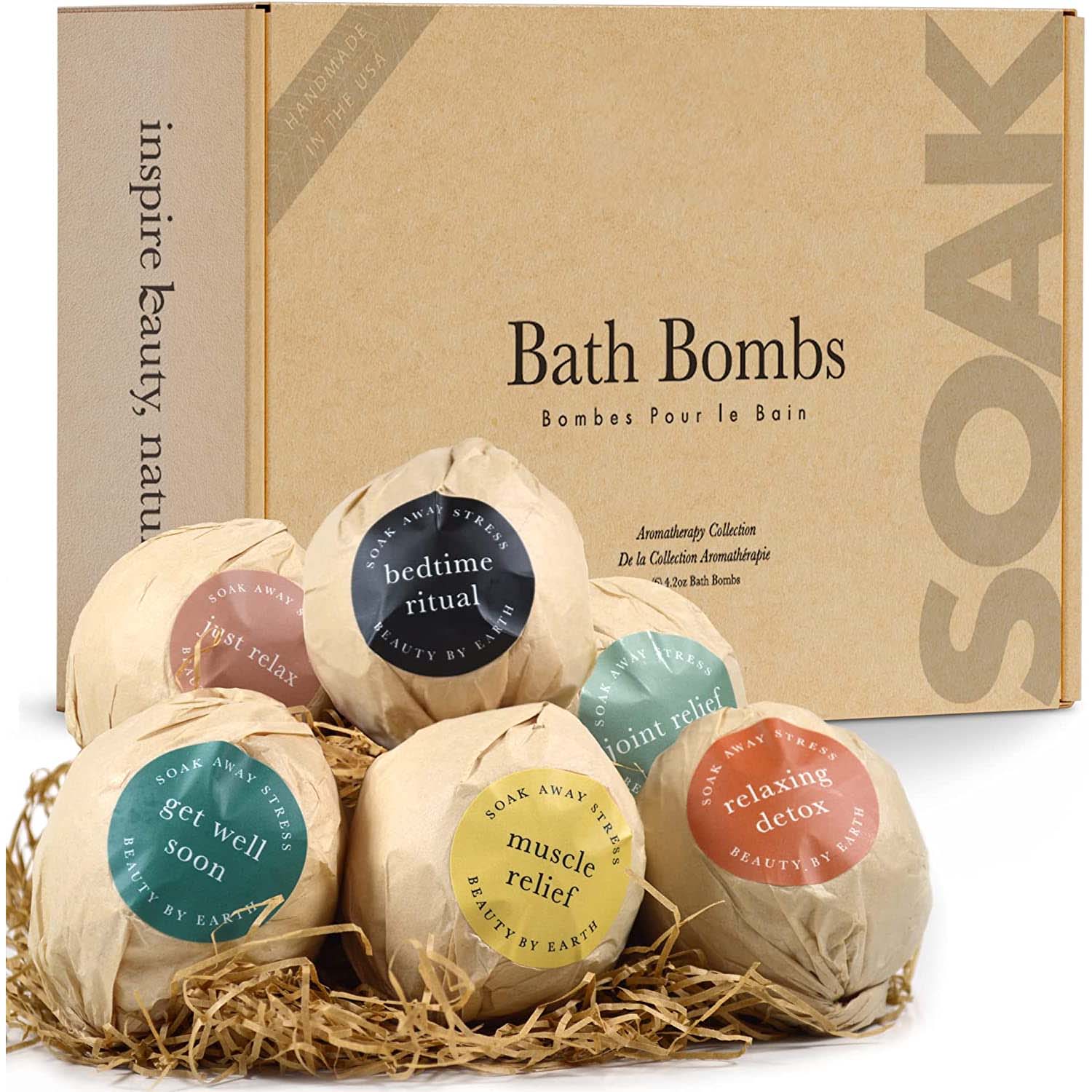 Organic Natural Relaxing Bath Bomb Gift Set